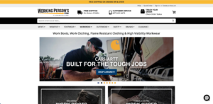 The Working Person's Store website built with Adobe Commerce (Magento)